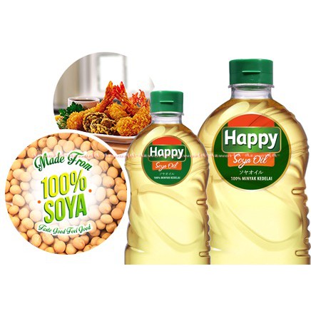 Happy Soya Oil Minyak Kedelai 2L Minyak Goreng Soya Oils Botol Keledai Alami Hepi Soya Hapy Soya