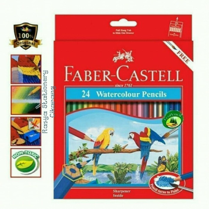 

Hadir Pensil Warna Water Colour Faber - Castell Isi 24 Warna Sale!!!