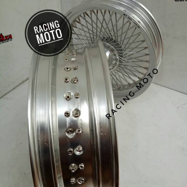 VELG YAMAHA LEXI SEPAKET RING 14 LEBAR 425-350 PLUS STEL VELG JARI2 SERIBU LENGKAP WARNA BISA REQ
