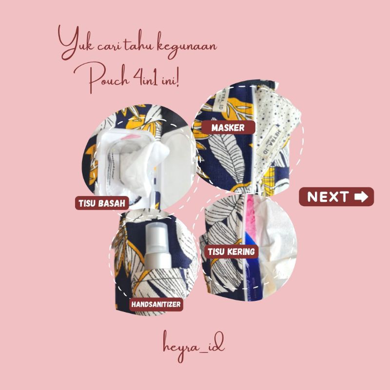 TISSUE POUCH 4 IN 1 NEW NORMAL KIT (tas atau tempat tisu)