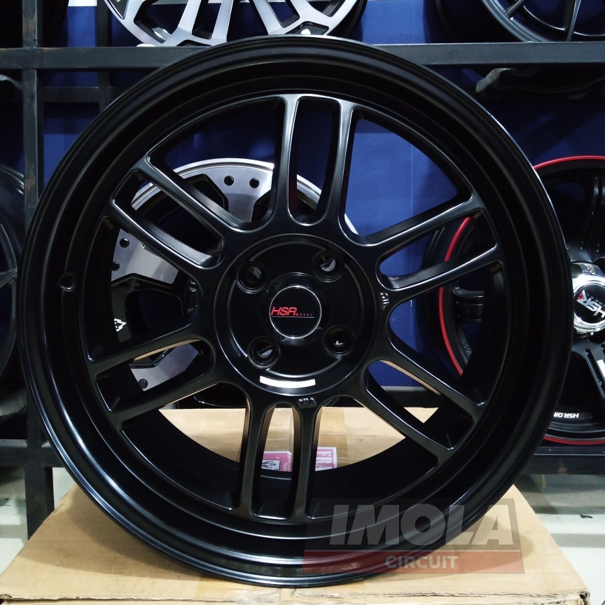 pelek mobil murah pnp sigra mobilio baleno R17 HSR wheel kumamoto ring17 velg mobil jdm R17 Black