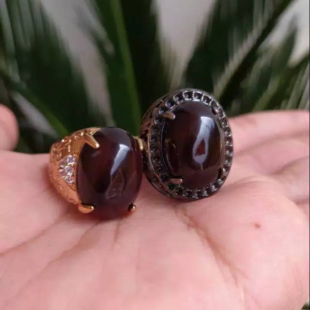 Cincin batu akik combong Yaman (N)