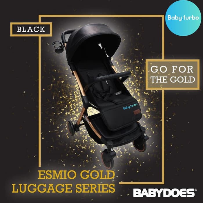 Makassar Promo! Stroller Cabin Size Koper Kereta Dorong Bayi BABYDOES ESMIO CH 339 ESMIO GOLD