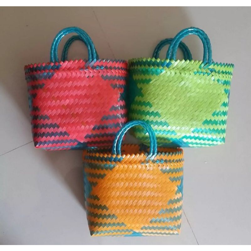 PROMO tas jadul cocok untuk Belanja Keranjang Belanja Anyaman Plastik