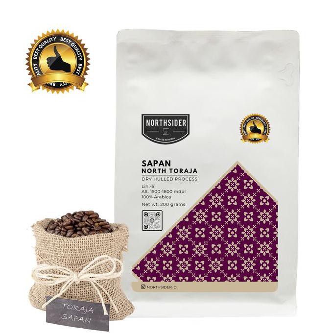 

Kopi- BIJI KOPI ARABIKA TORAJA SAPAN DRY HULLED - 200GR NORTHSIDER COFFEE - Biji Kopi -Biji-Kopi.