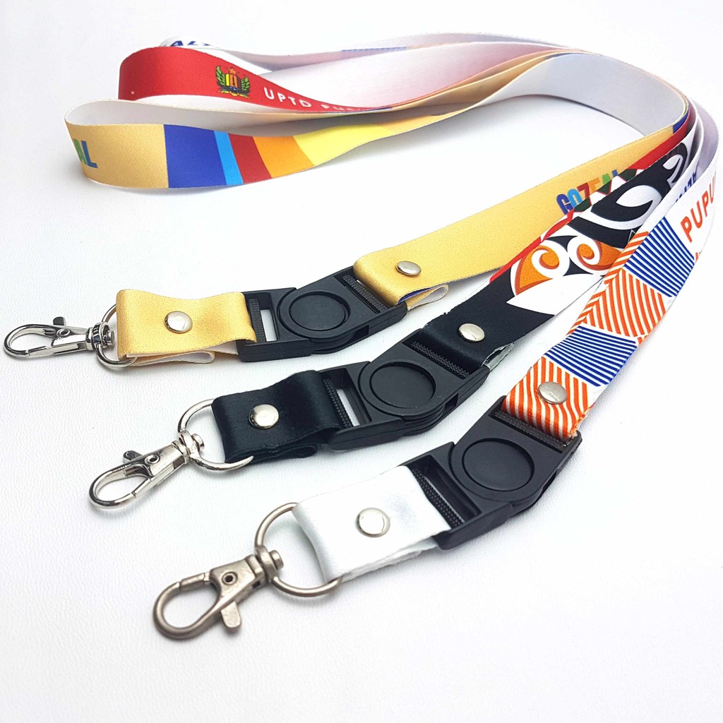 lanyard custom print 2cm cetak print sublim 1muka / tali idcard 2 cm printing