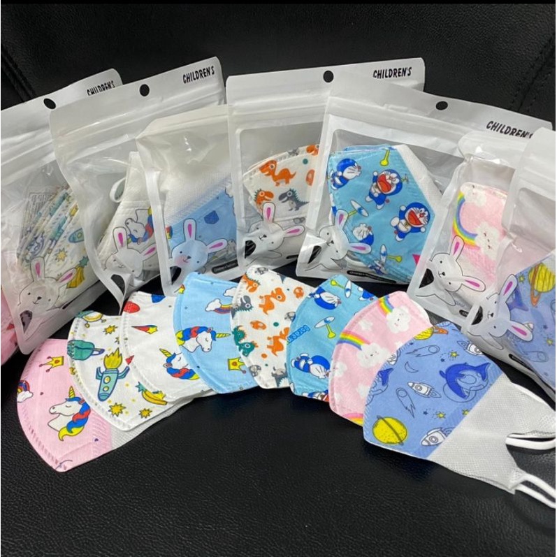 masker duckbill anak motif cowok dan cewek perpack isi 10pcs