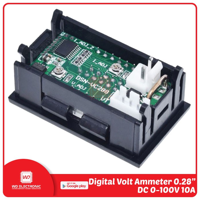 DIGITAL VOLT METER AMPERE METER DC 100V 10A VOLTMETER AMMETER 100V 10A