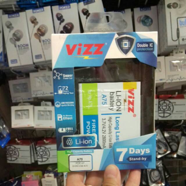 Baterai VIZZ EVERCOSS A75 / Baterai Double Power  EVERCOSS A75