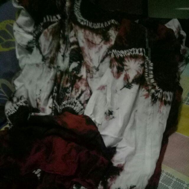 Original ! Gamis Batik Twill Ori Tiedye Abstrak