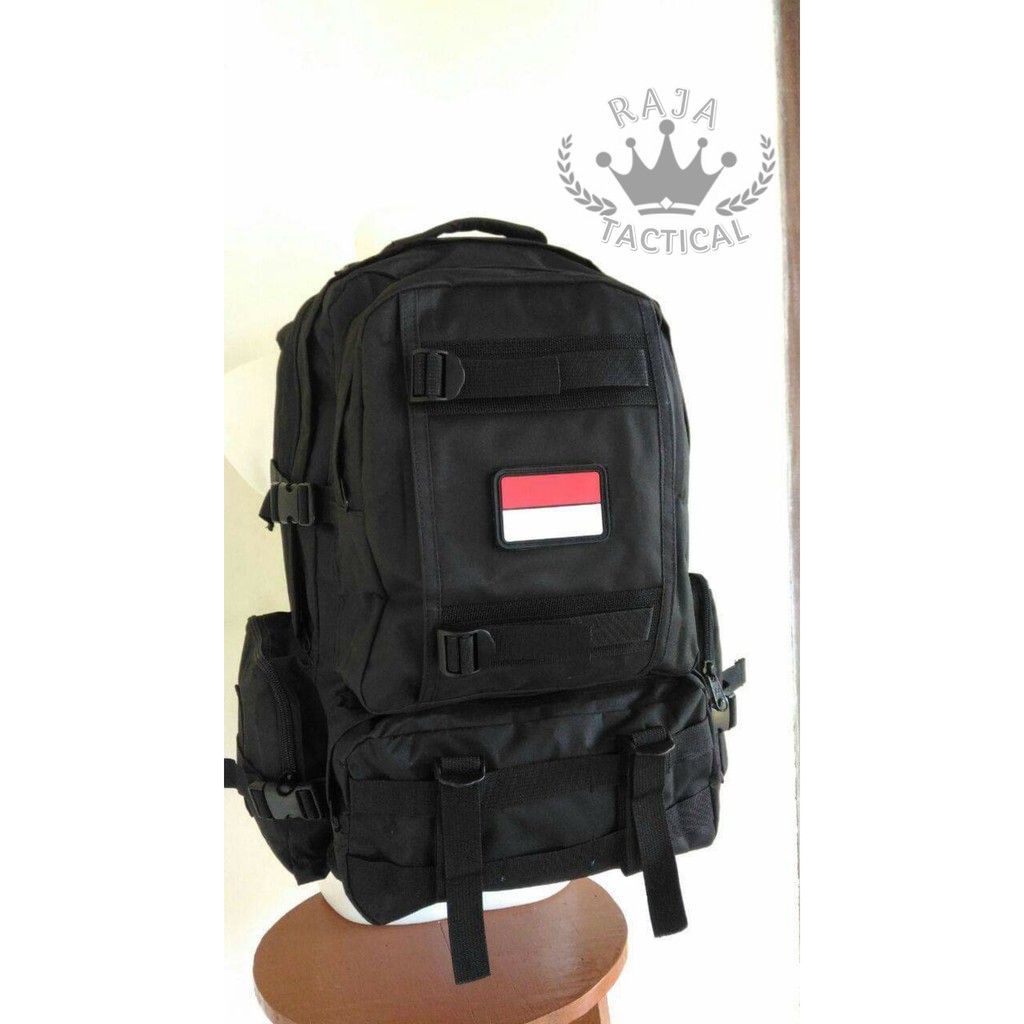 Tas Punggung Hitam BRIMOB Ransel Warna Hitam TNI POLRI ARMY