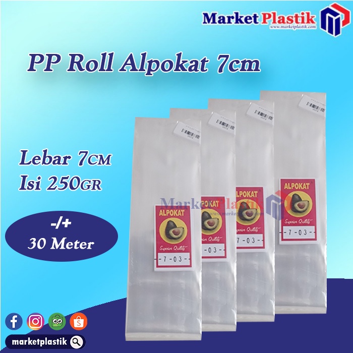 

PP ROLL ALP 7CM PP MURAH PLASTIK PP ROLL Plastik Panjang 250gr Murah plastik Tempe roll panjang