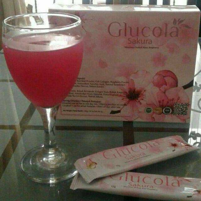 GLUCOLA SAKURA | minuman kesehatan | mci | minuman pemutih kulit
