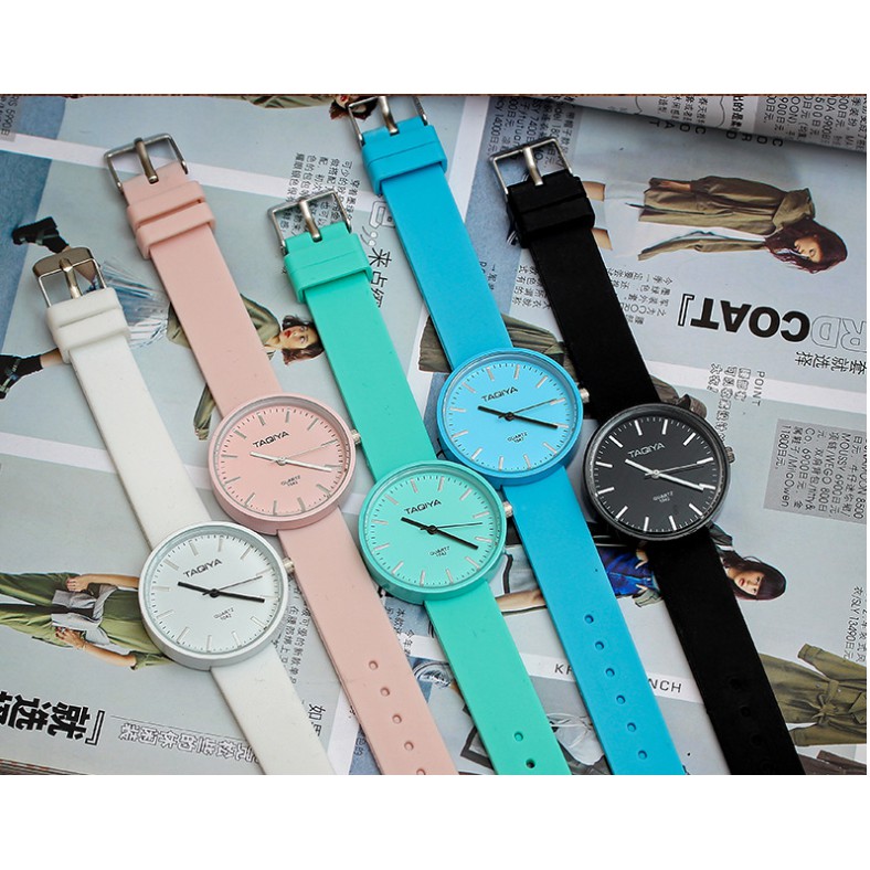 HOT SELL ★ Cayman ★ Taqiya Jam Tangan Wanita Korea Fashion Men Women Jelly Murah Watch
