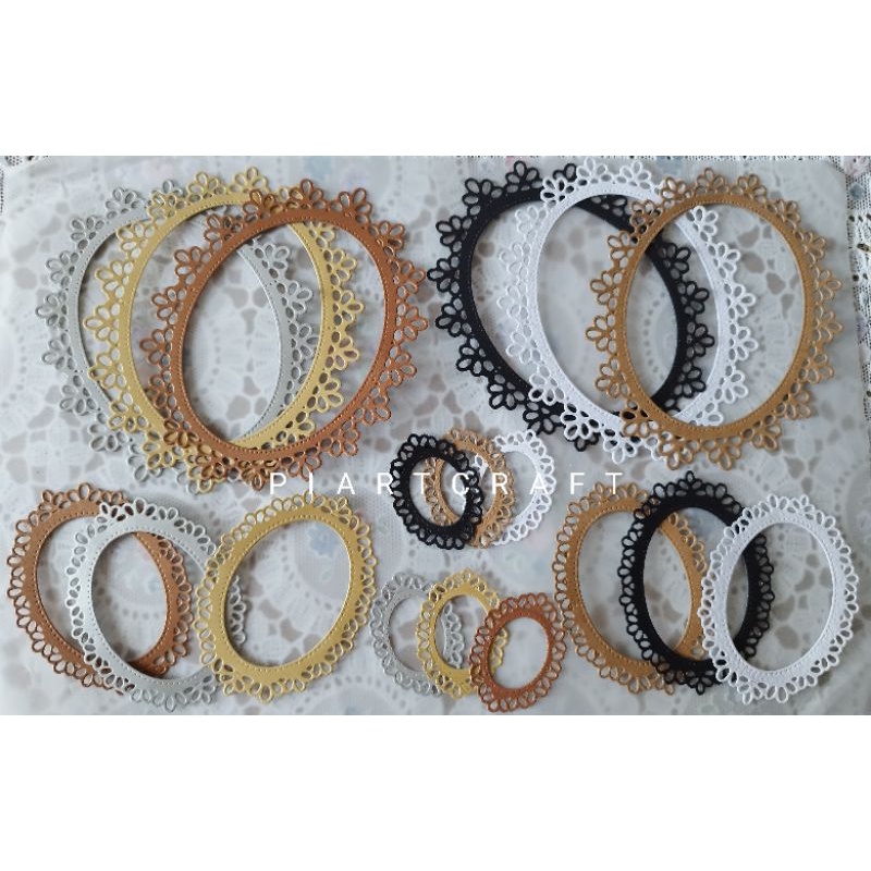 

Frame elips 2 (9 pcs) - dies cut / cut dies DIY Scrapbook /Journal vintage /album / frame foto