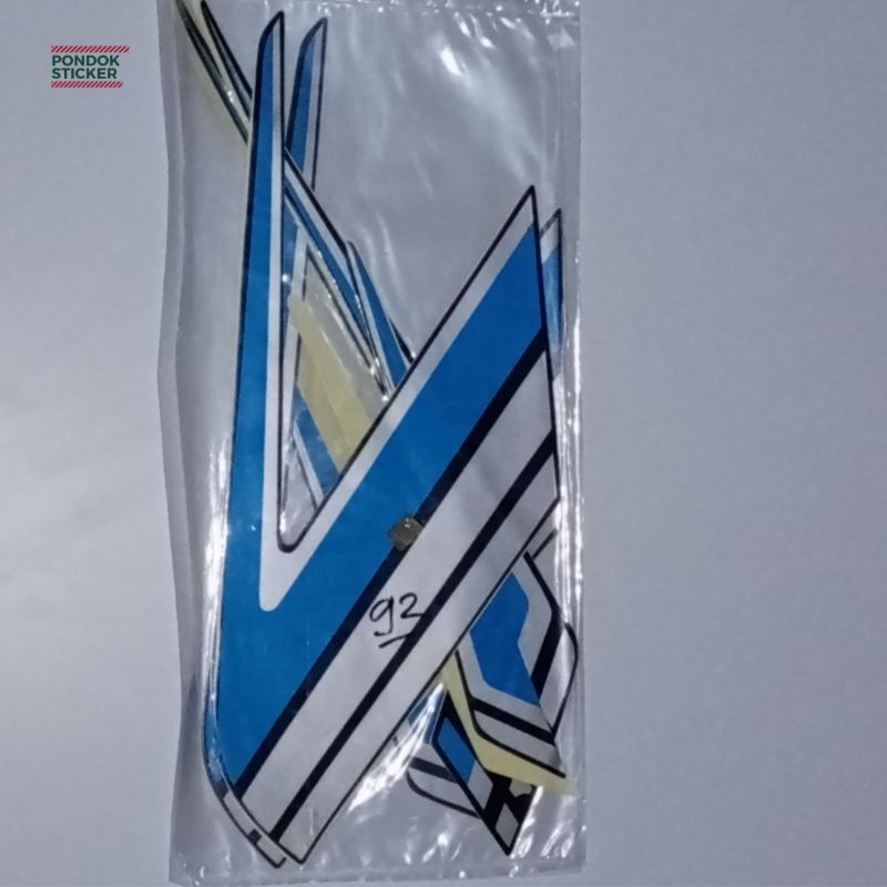 striping sticker Yamaha RX S spesial 1992 biru
