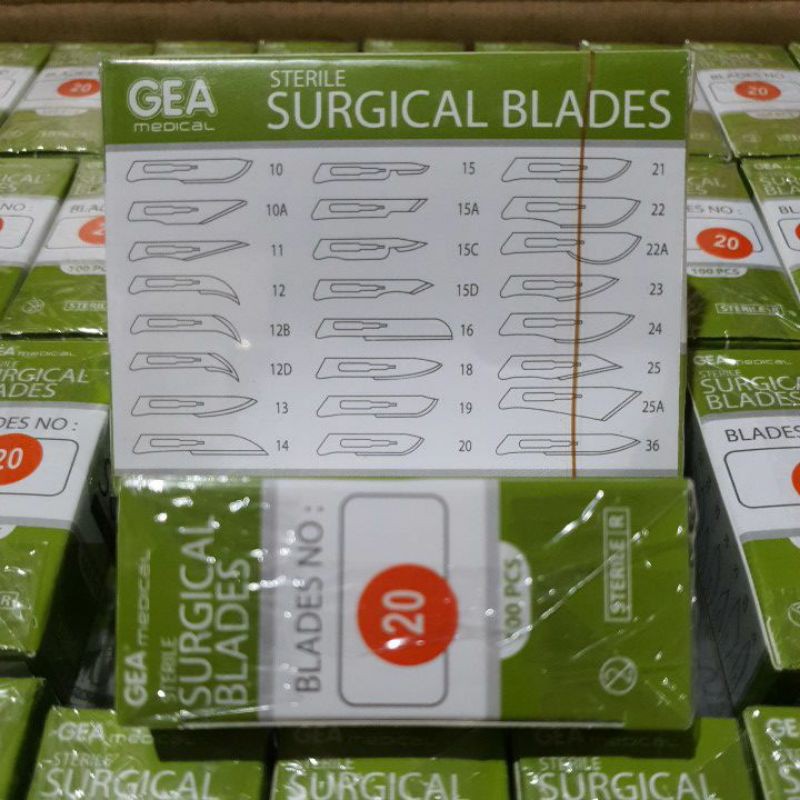 Pisau Bedah GEA no 20 / Surgical Blade / Bisturi / Mata Pisau