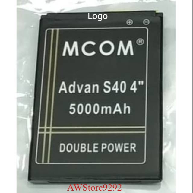 Mcom Battery Batre Baterai Double Power Mcom Advan S40 3G 4 inch