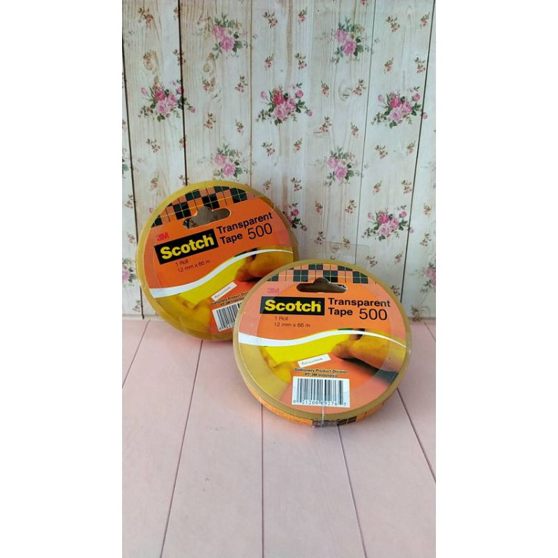 

selotip 3m scotch transparent tape 500x12mmx66m bening murah