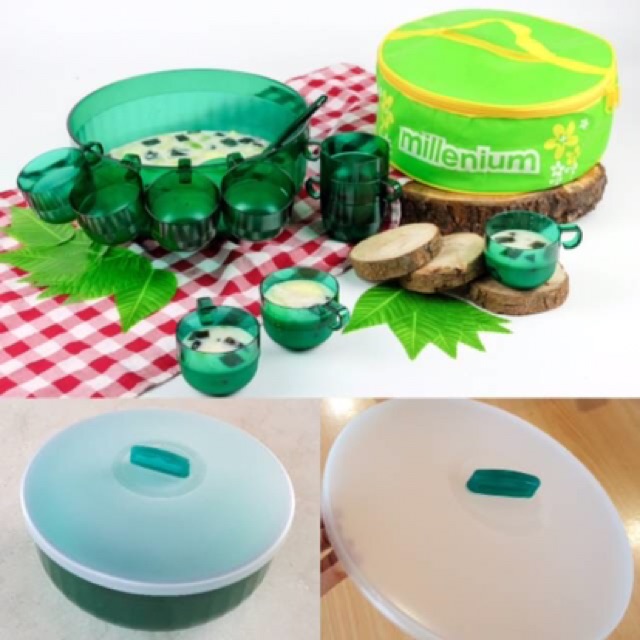 MILLENIUM COCKTAIL + TUTUP SET / Wadah Set Mangkok Gelas Cangkir Minuman Coctail Es Sop Buah