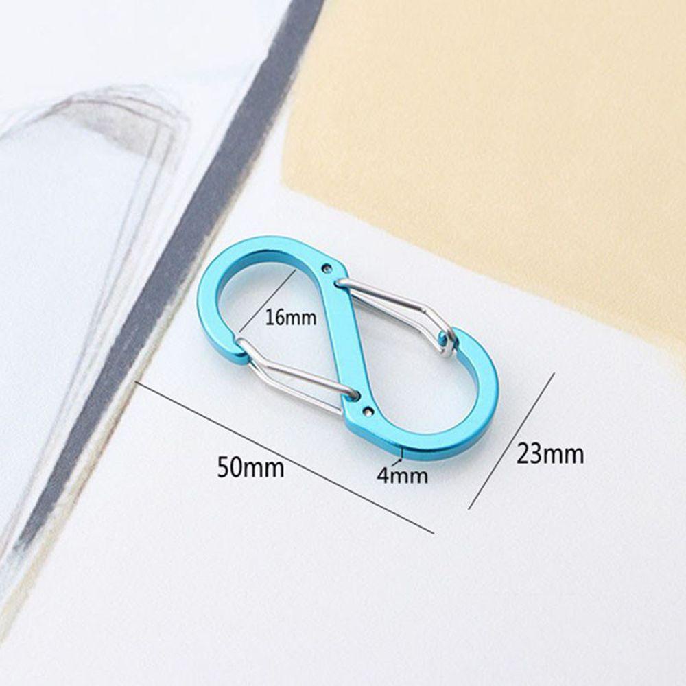 Quinton S-shaped Carabiner 5pcs Climbing Outdoor Tools Quick-hanging Safety Buckle Aluminium Alloy Locking Ring