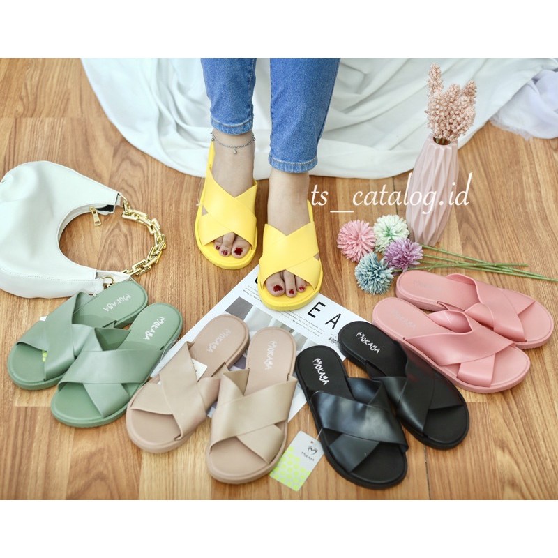 Sandal Slop Silang Import Mokaya 2058