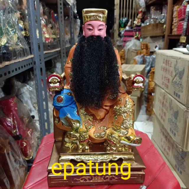 patung dewa rupang dewa li hu ong ya fiber 12 inch