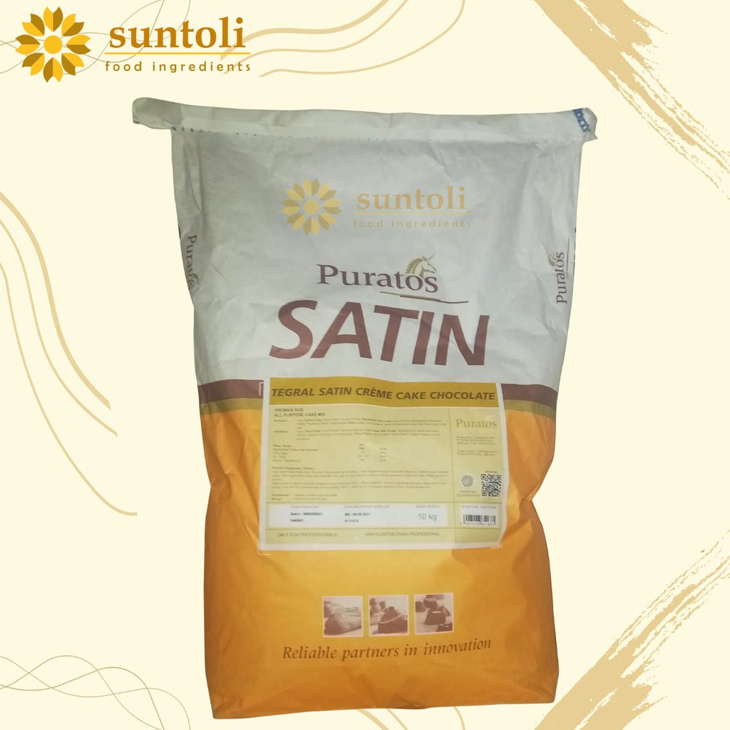 

PURATOS TEGRAL SATIN CREME CAKE CHOCO / Tepung Mix Untuk Cake Coklat - 10 Kg