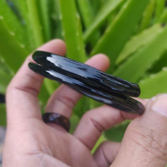 gelang akar bahar hitam asli size kecil/kantoran, model minimalis elegan