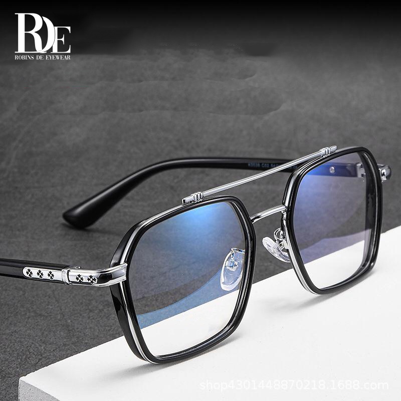 Robins Kacamata Anti Radiasi Komputer Frame Kacamata Tony Stark Iron Man Fashion Pria Wanita Bisa Minus Photocromic Bluecromic K0039-1