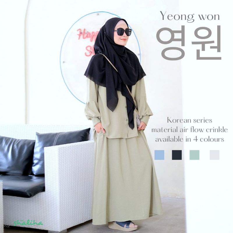 One set yeongwon one set crinkle tunik rok crinkle tunik rok air flow