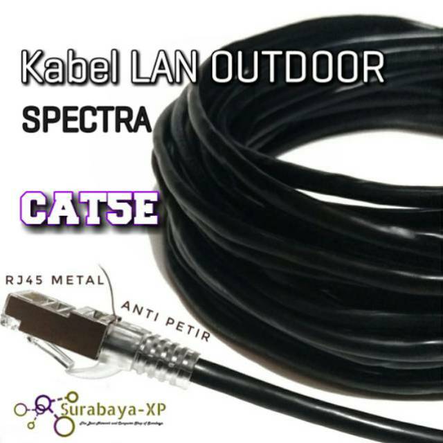 Kabel LAN 40M UTP STP CAT5E 40 M 40 Meter 40Meter FTP Outdoor SPECTRA