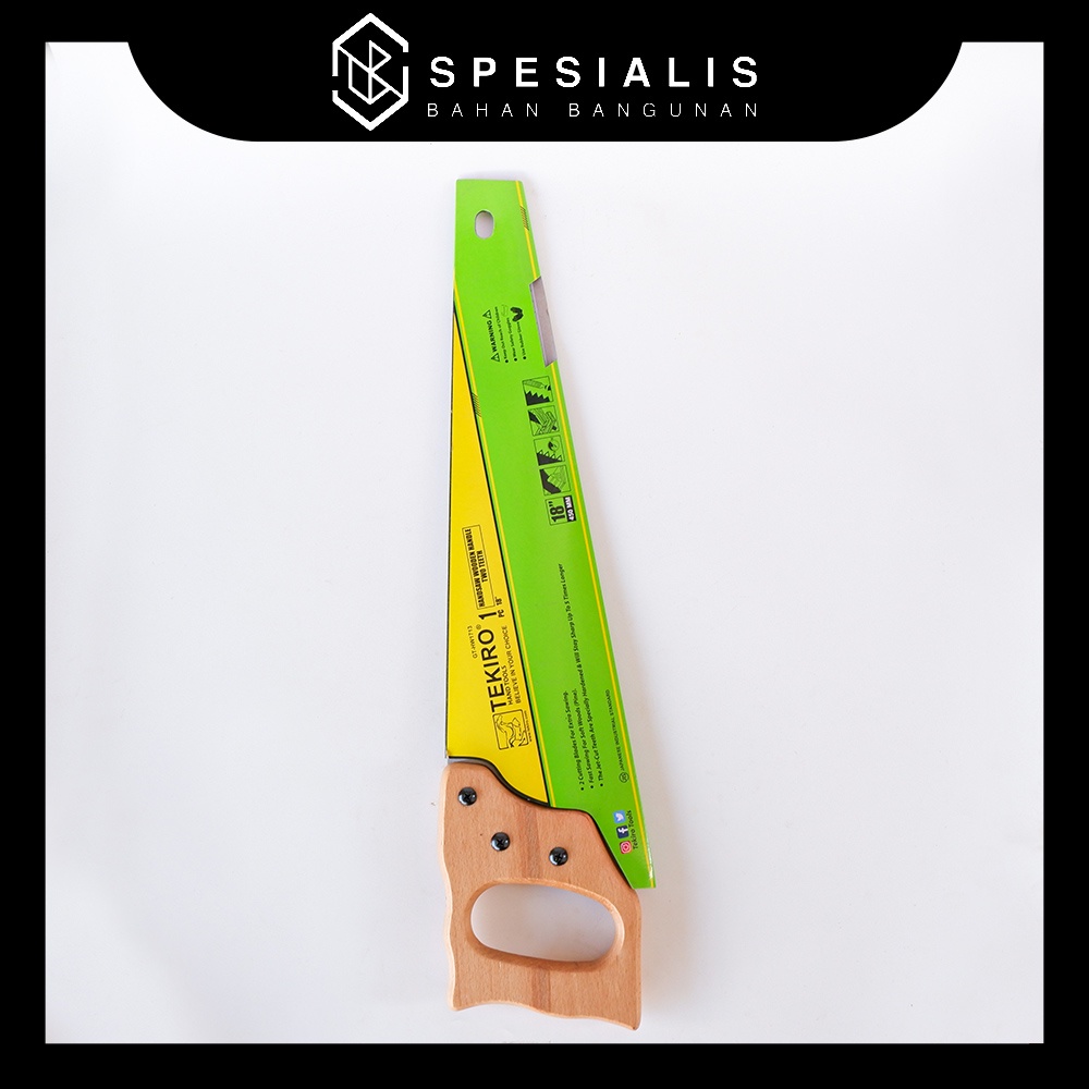 TEKIRO GERGAJI TANGAN GAGANG KAYU 18"  2 MATA / GERGAJI KAYU GAGANG KAYU / TOOLS - ALAT PERKAKAS