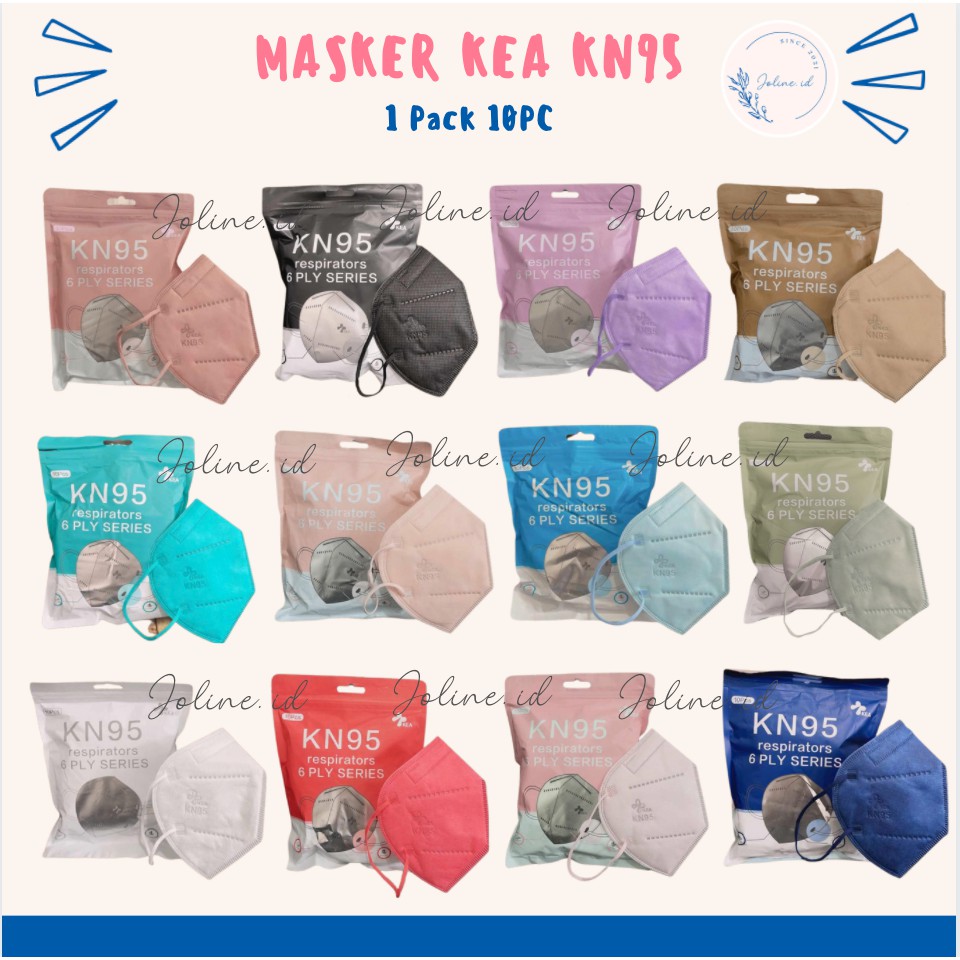 Original!!! Masker KN95 KEA Proktektif Earloop Dewasa 6ply Isi 10PC