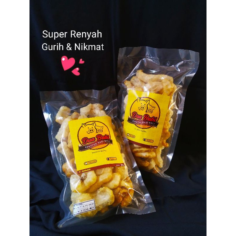 

Kerupuk Kulit Babi / Rambak Babi Dua Babi 100gr