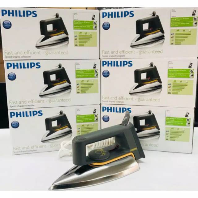 PHILIPS Setrika Listrik Dry Iron Teflon Classic Anti Lengket HD1172 350Watt