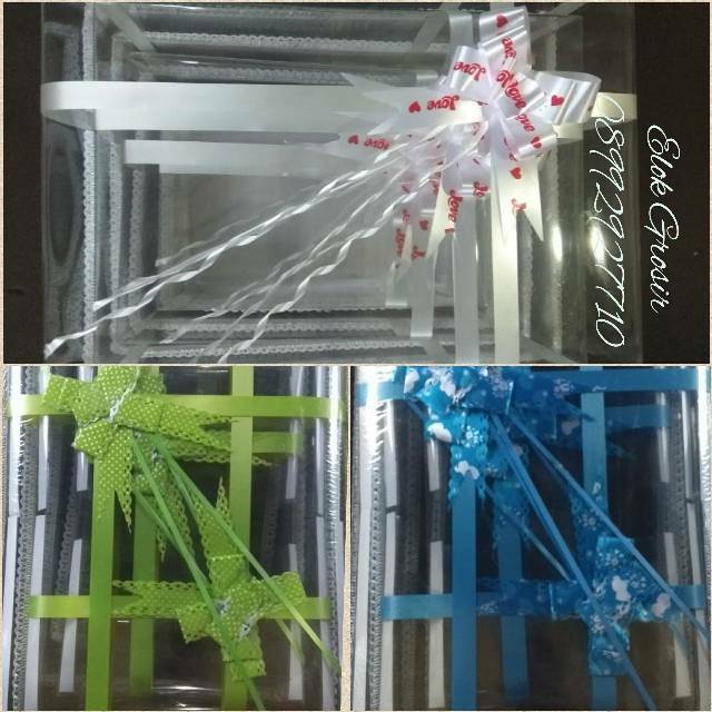 

(SUPER MURAH) Kotak hantaran plus mika isi 4 pcs (gratis terpasang double tape)