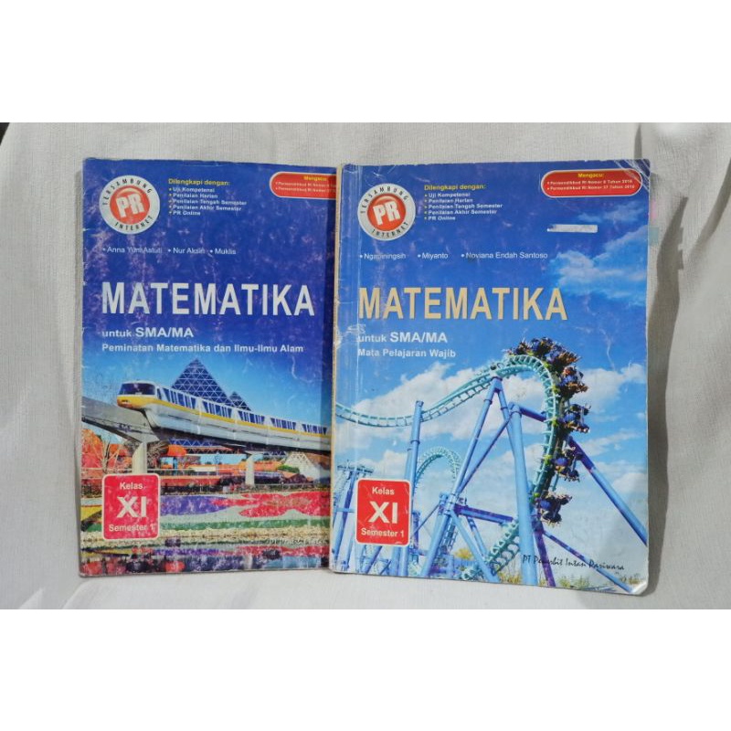 PRELOVED BUKU LKS PR MATEMATIKA WAJIB & MATEMATIKA PEMINATAN SMA KELAS 11 SEMESTER 1
