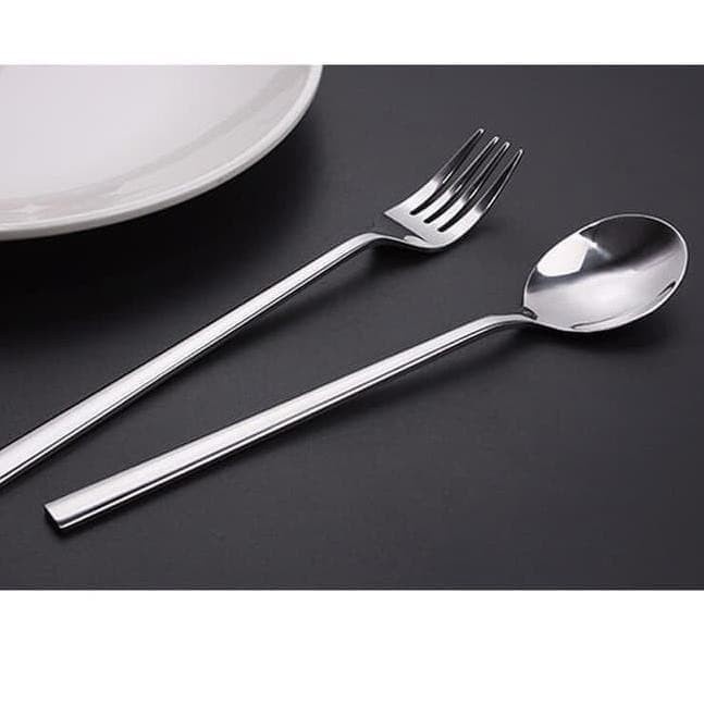 MO - Alat Makan Sendok Garpu Korea Stainles set bagus cantik