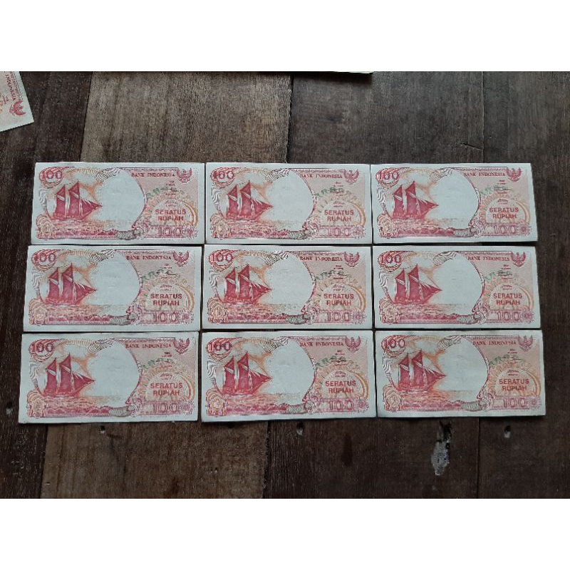 Uang Kuno 100 rupiah perahu pinisi tahun 1992 bukan rp 100 rupiah perahu layar 1992 bahan mahar