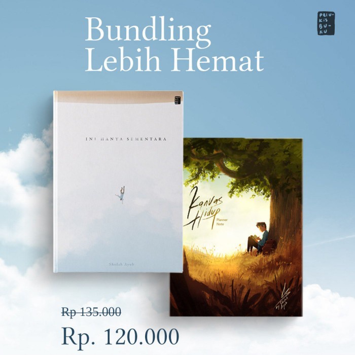 

[RESTOCK] Bundling buku Ini Hanya Sementara dan planner note Kanvas Hidup