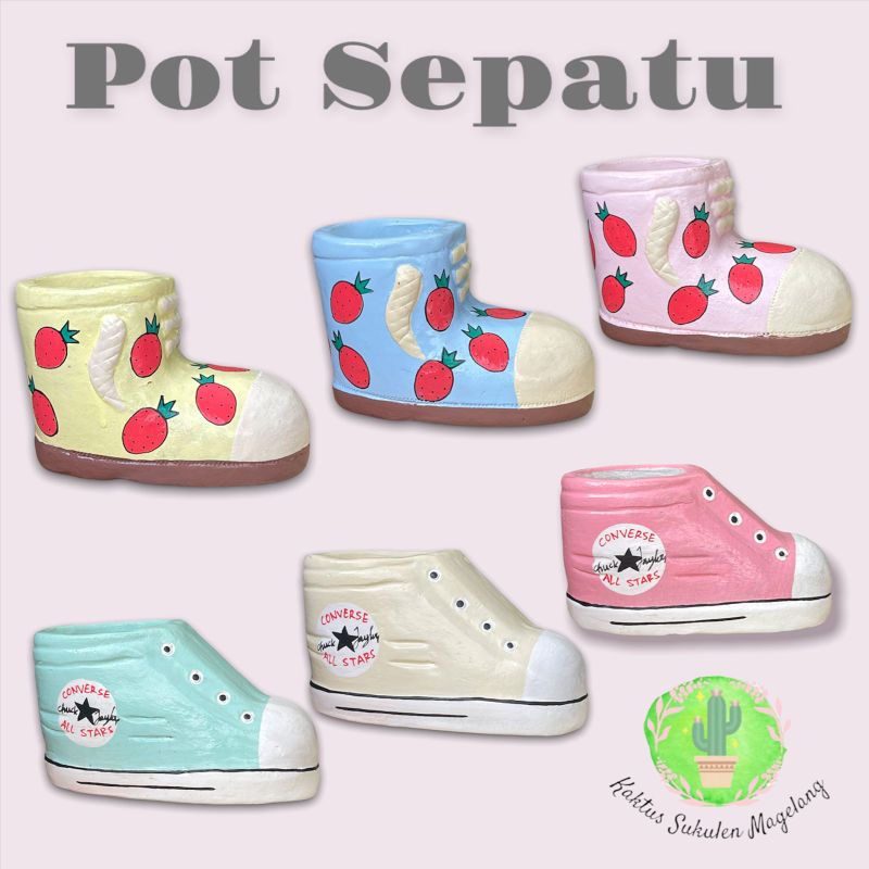 Pot Gerabah Bentuk Sepatu