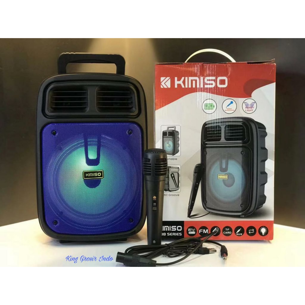 Speaker Bluetooth LED KIMISO 3383 Plus Mic Wireless Speaker