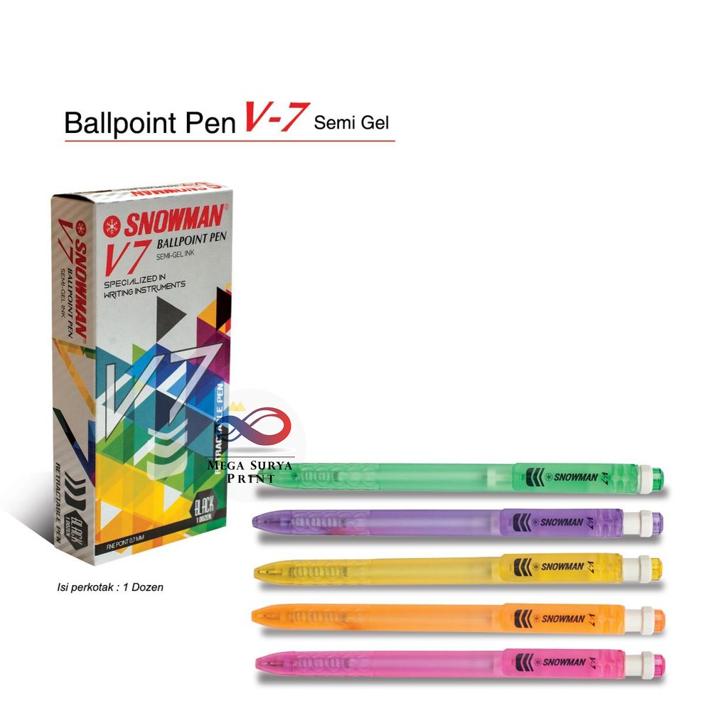 

Snowman Ballpoint Semi gel v-7 0,7mm