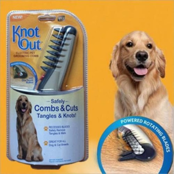 Knot Out Electric Pet Grooming Comb Sisir Grooming Electrik Merapihkan Bulu Hewan 300gr