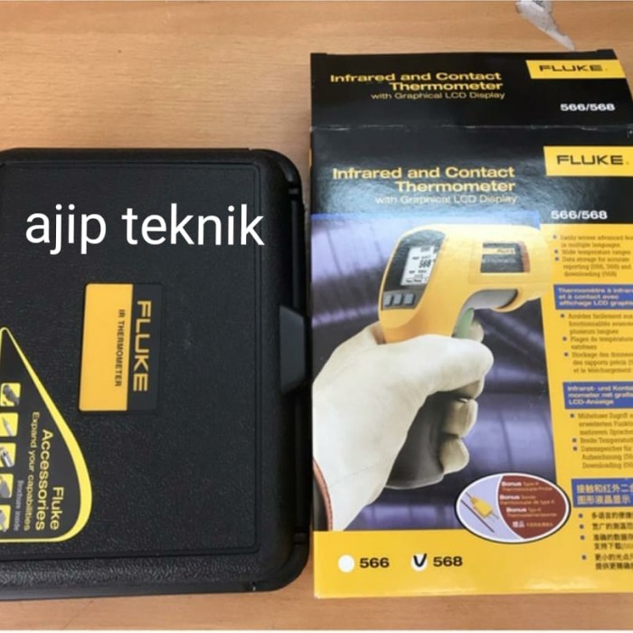 Fluke 568 infrared thermometer and contact temperature gun asli ori