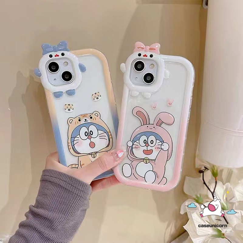 Soft Case TPU Motif Kartun Doraemon 3D Untuk IPhone 6 6S 7 8 14 Plus 11 13 12 14 Pro MAX XR X XS MAX SE 2020