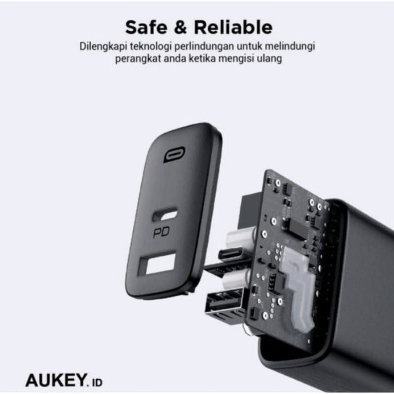 AUKEY PA-F3S Wall Charger 32W Swift Mix Series PD Dual Port