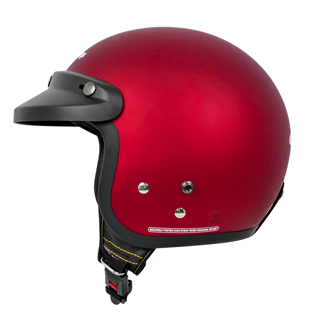 Helm Cargloss Original CFM Retro Half Face - Deep Red Met Doff Merah TOKOHELMMAJALENGKA