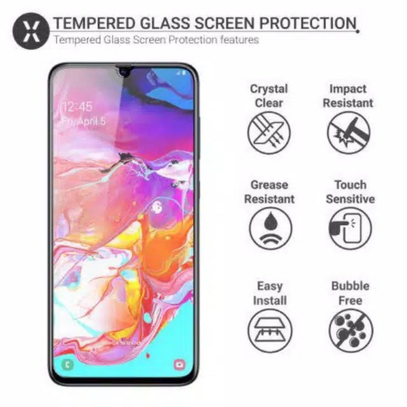 Tempered Glass Samsung  A70 Full Cover Protector Premium Glass